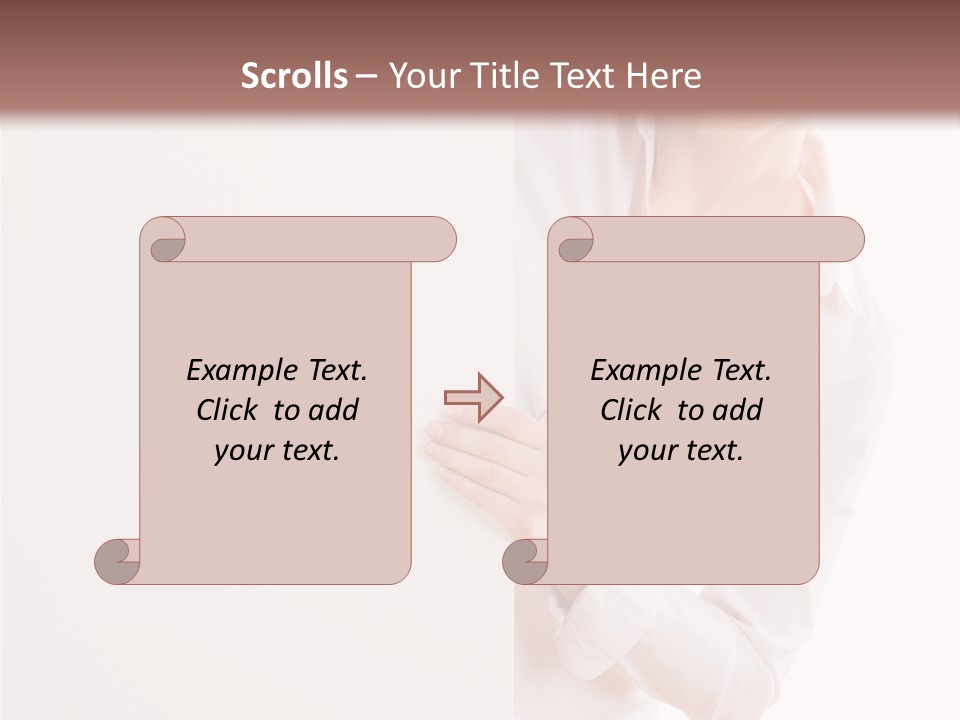 Woman Placard Advertising PowerPoint Template