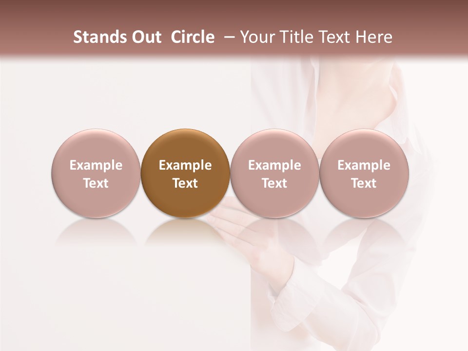 Woman Placard Advertising PowerPoint Template