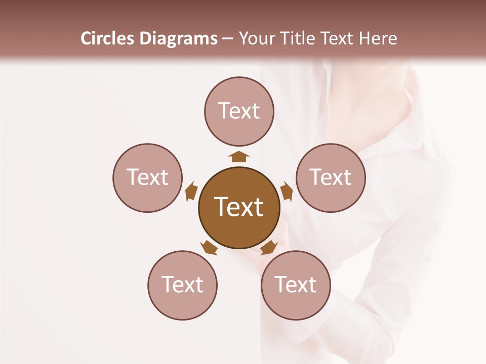 Woman Placard Advertising PowerPoint Template