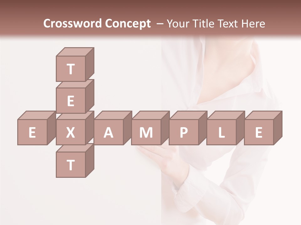 Woman Placard Advertising PowerPoint Template