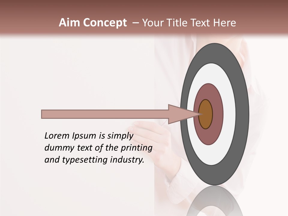 Woman Placard Advertising PowerPoint Template