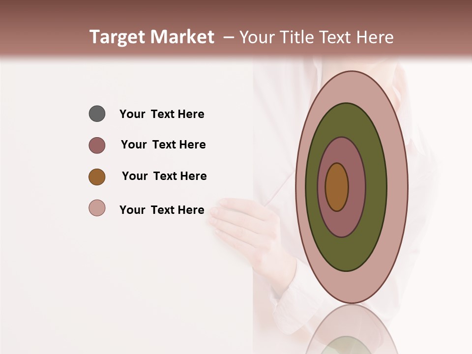 Woman Placard Advertising PowerPoint Template