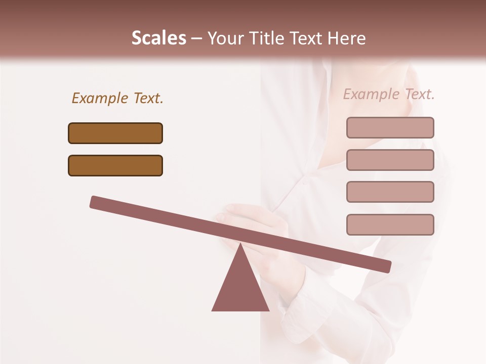 Woman Placard Advertising PowerPoint Template