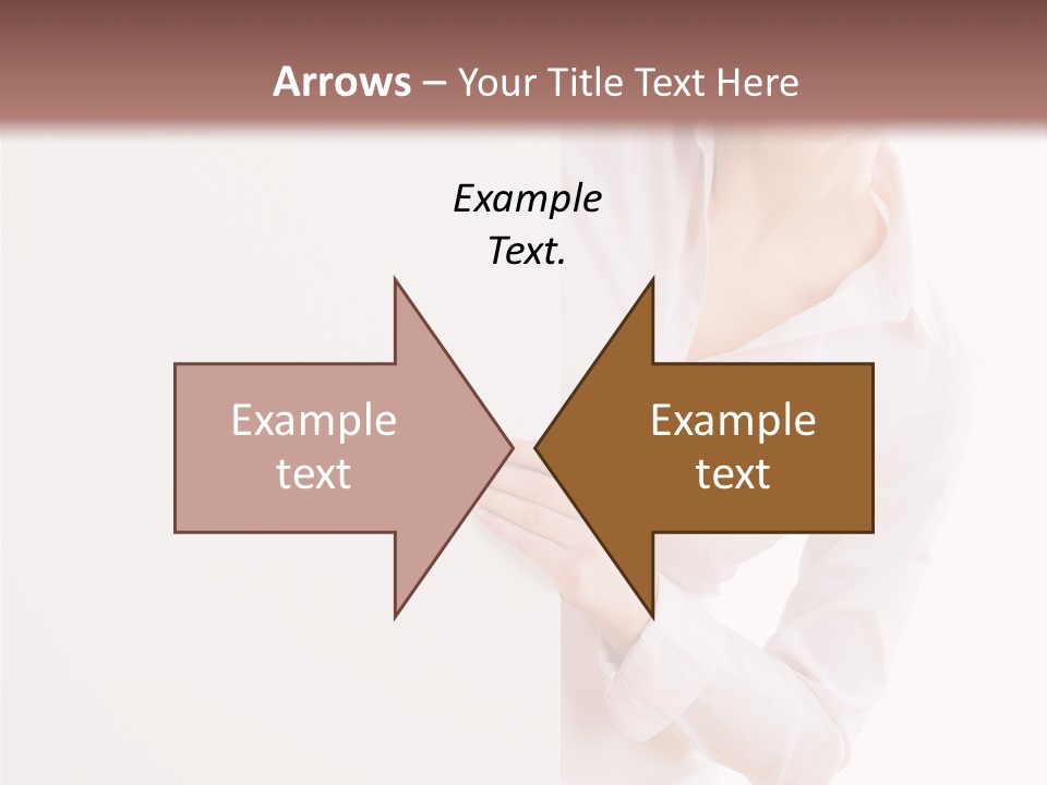 Woman Placard Advertising PowerPoint Template