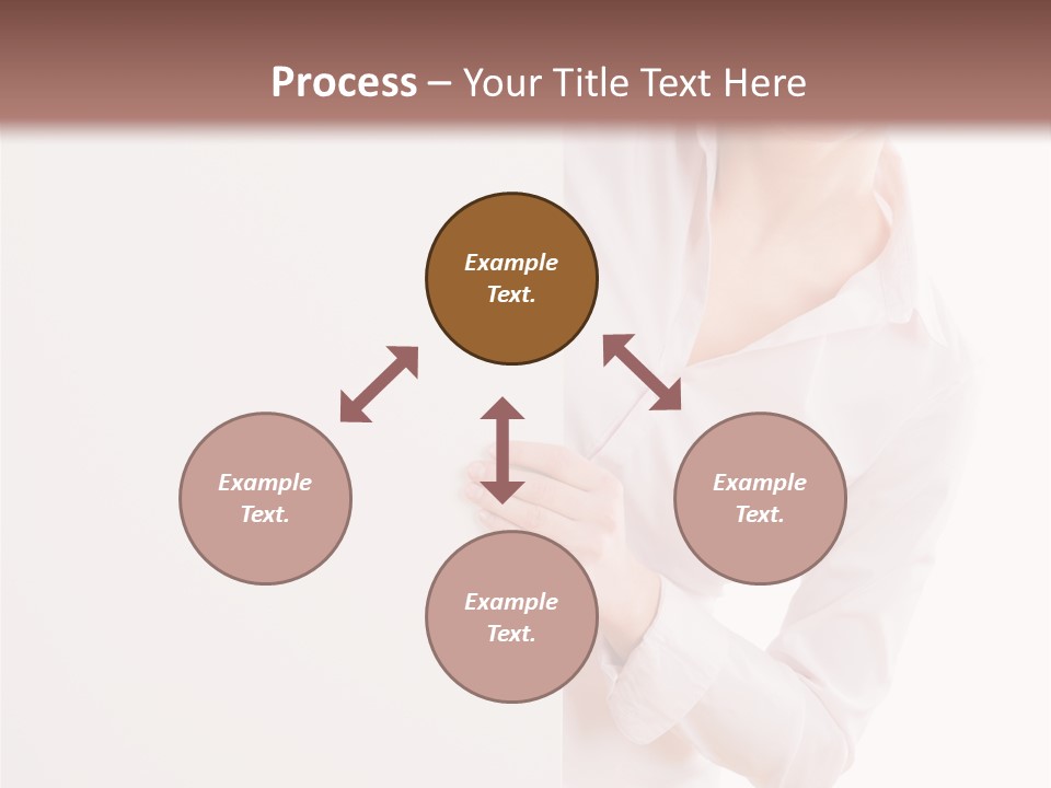 Woman Placard Advertising PowerPoint Template