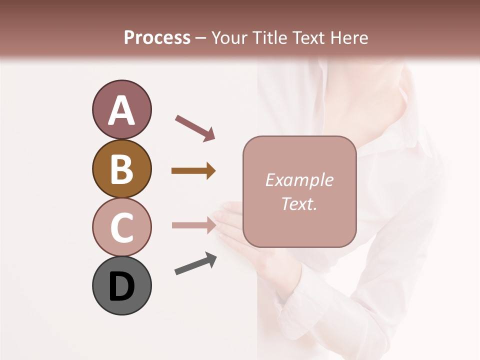 Woman Placard Advertising PowerPoint Template