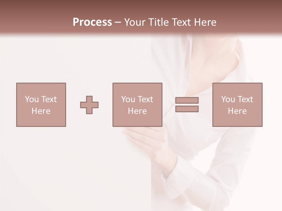 Woman Placard Advertising PowerPoint Template