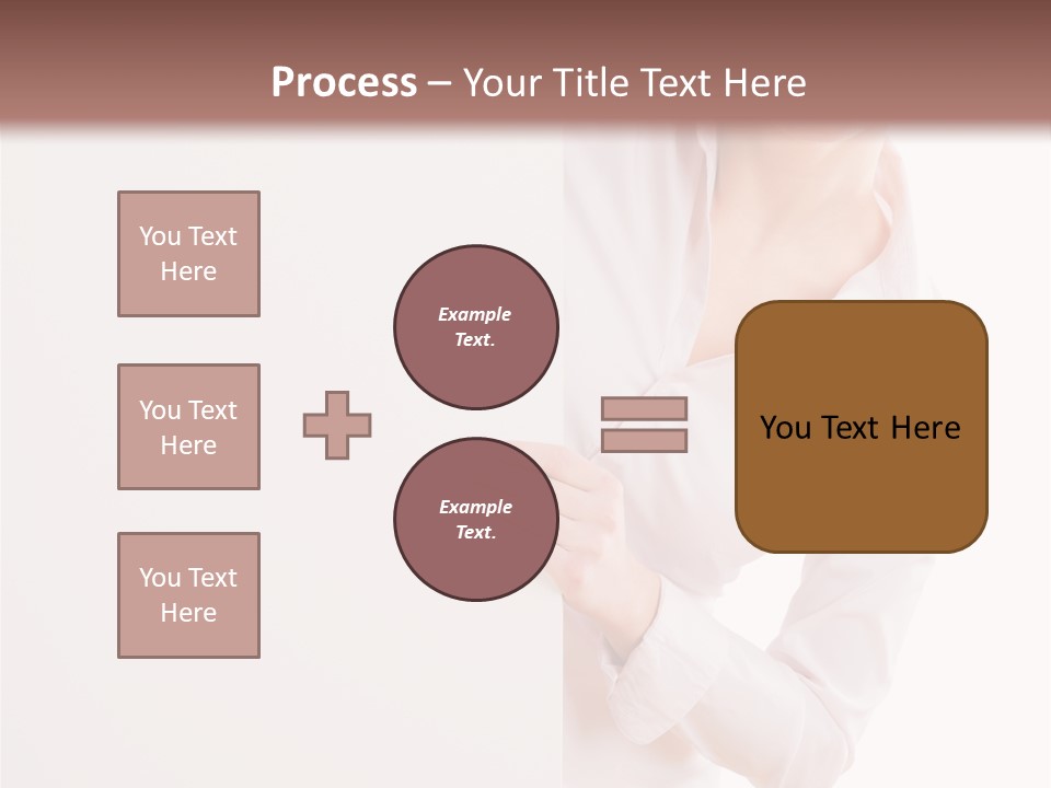 Woman Placard Advertising PowerPoint Template