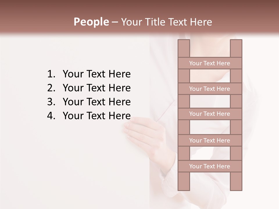 Woman Placard Advertising PowerPoint Template