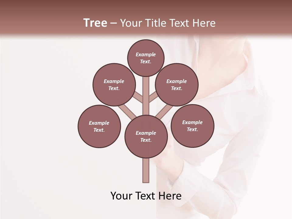 Woman Placard Advertising PowerPoint Template