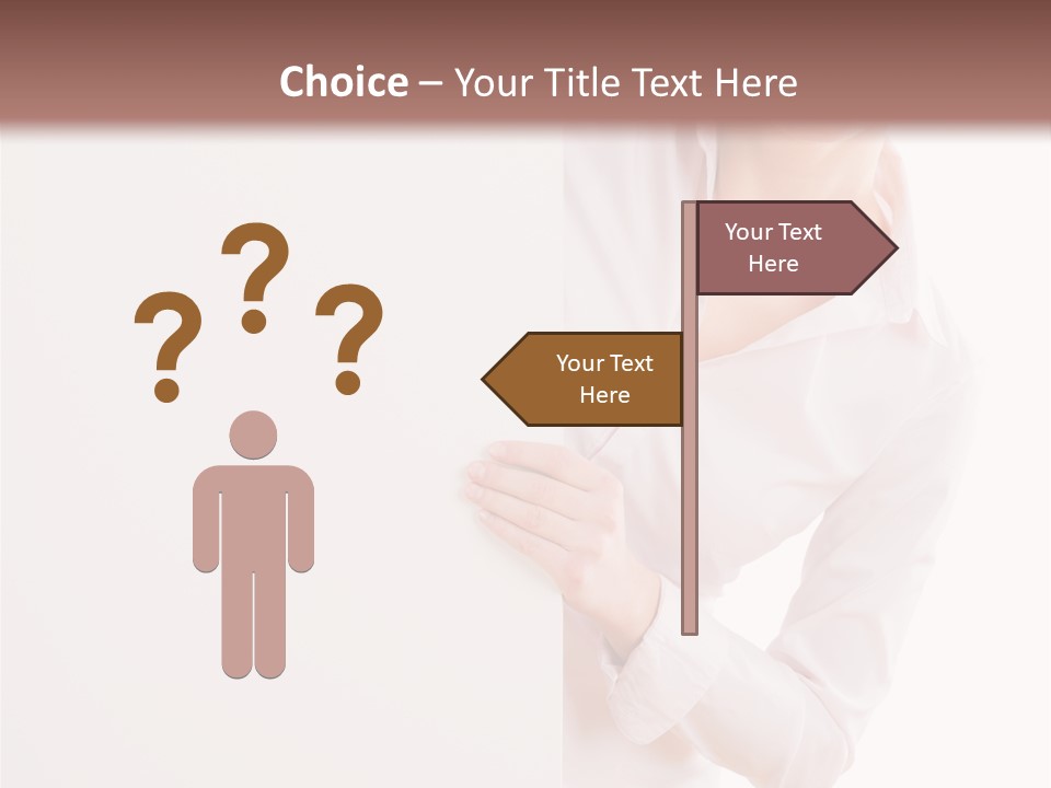 Woman Placard Advertising PowerPoint Template