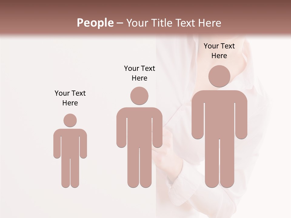 Woman Placard Advertising PowerPoint Template