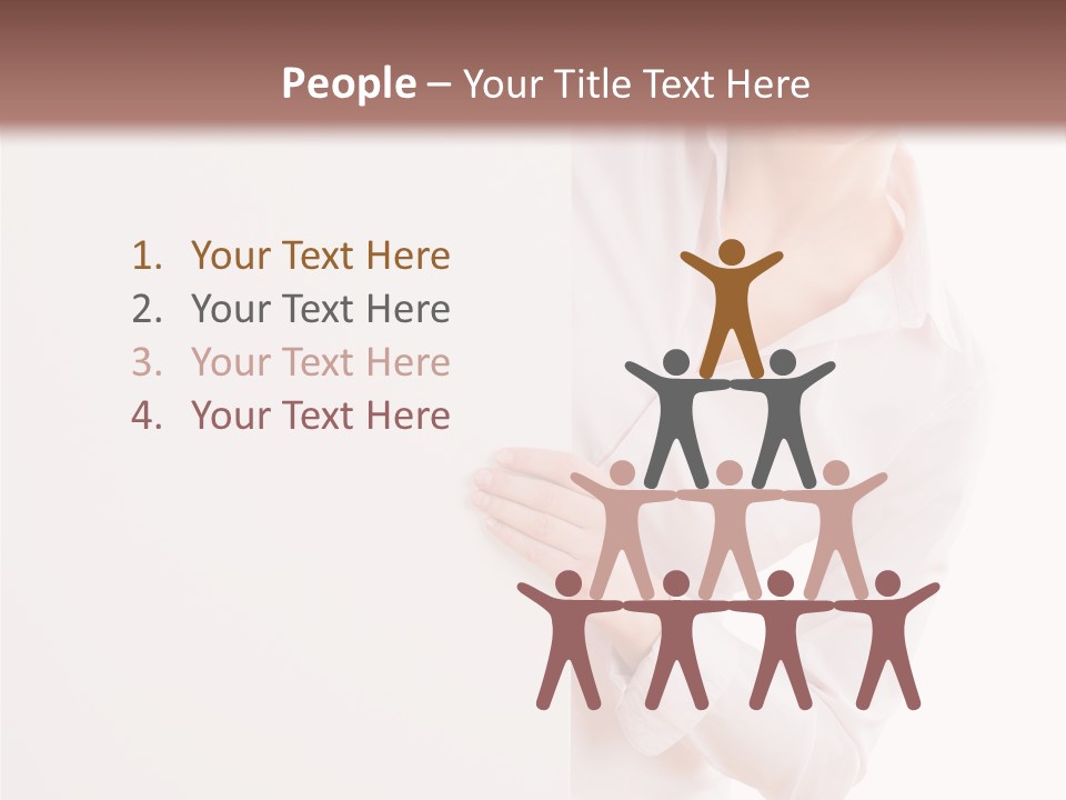 Woman Placard Advertising PowerPoint Template