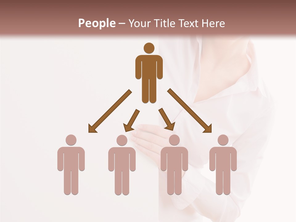 Woman Placard Advertising PowerPoint Template