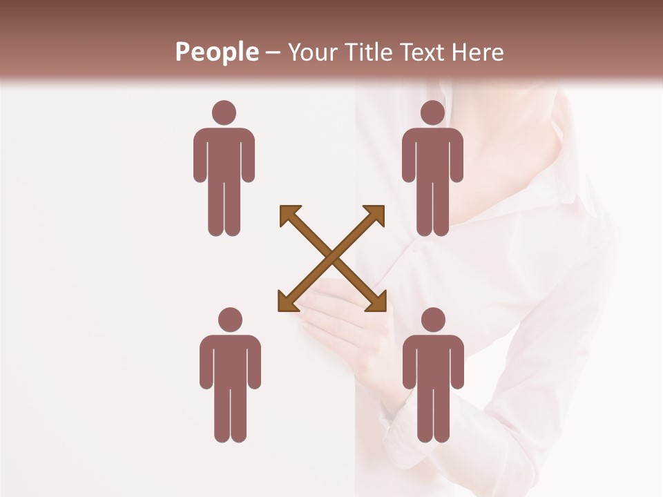 Woman Placard Advertising PowerPoint Template