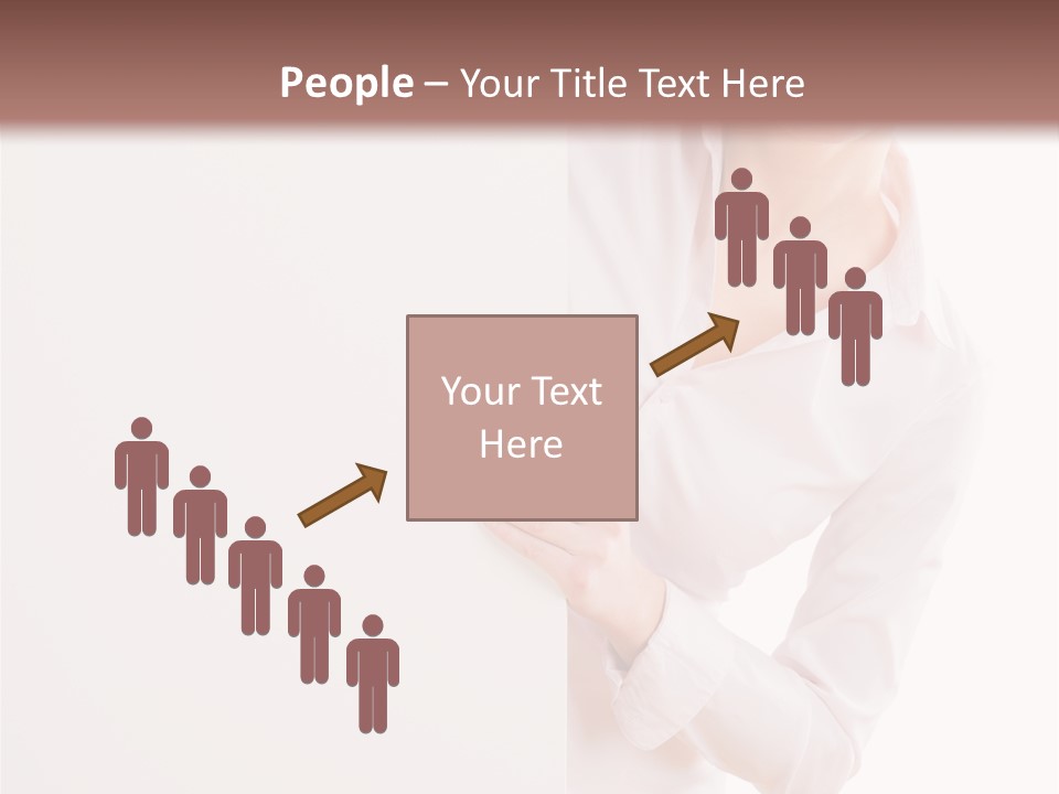 Woman Placard Advertising PowerPoint Template