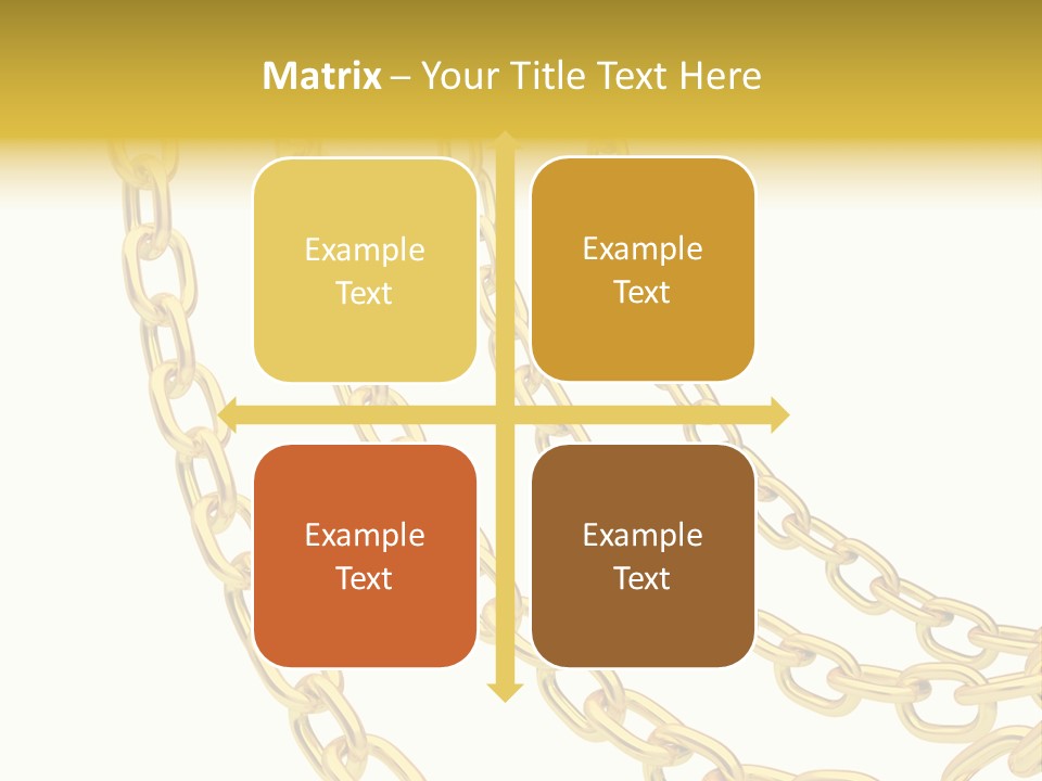 Isolated Link Gold PowerPoint Template
