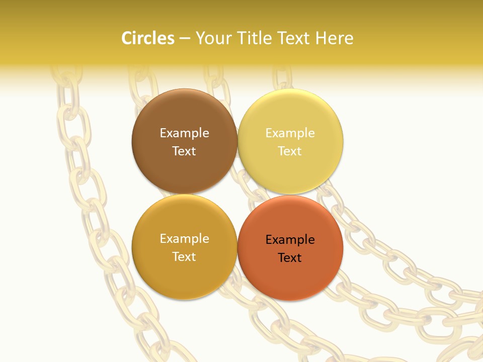 Isolated Link Gold PowerPoint Template
