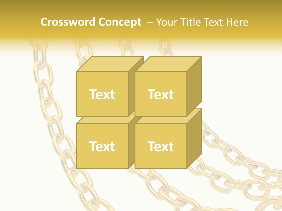 Isolated Link Gold PowerPoint Template