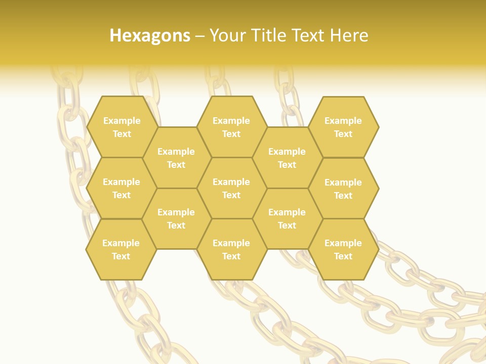 Isolated Link Gold PowerPoint Template