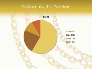 Isolated Link Gold PowerPoint Template