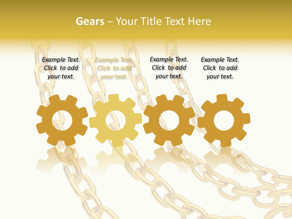 Isolated Link Gold PowerPoint Template