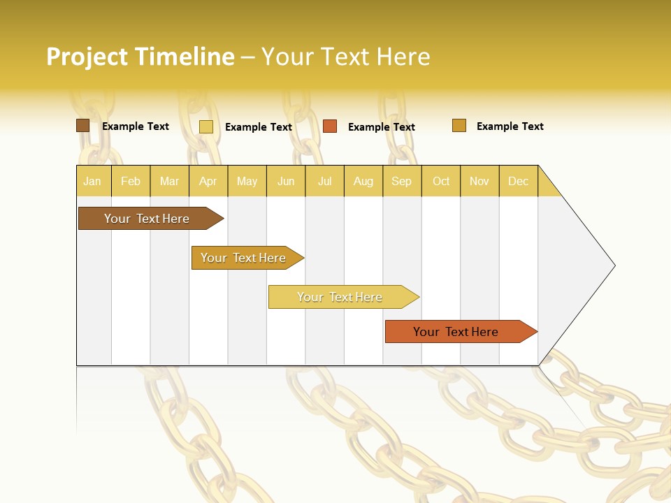 Isolated Link Gold PowerPoint Template
