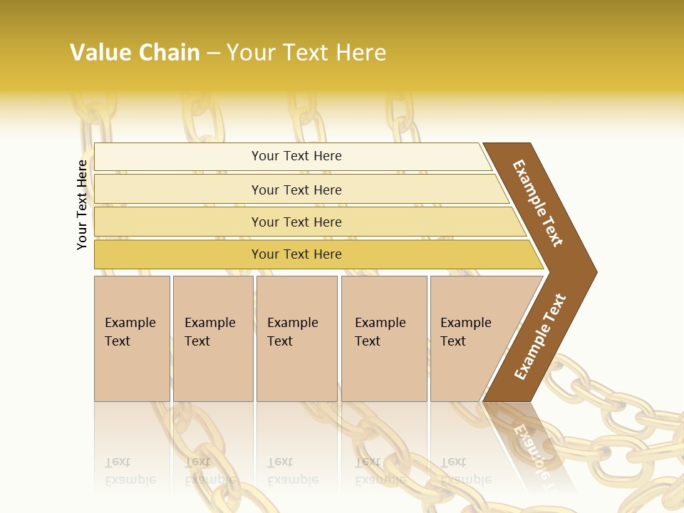 Isolated Link Gold PowerPoint Template
