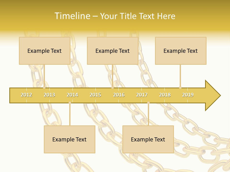 Isolated Link Gold PowerPoint Template