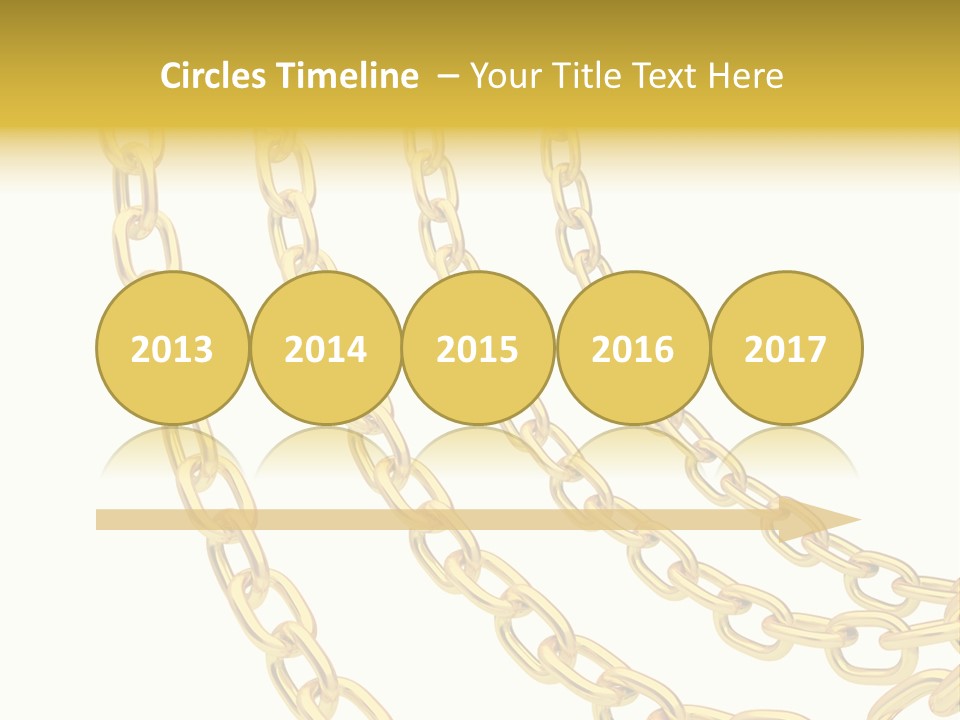 Isolated Link Gold PowerPoint Template