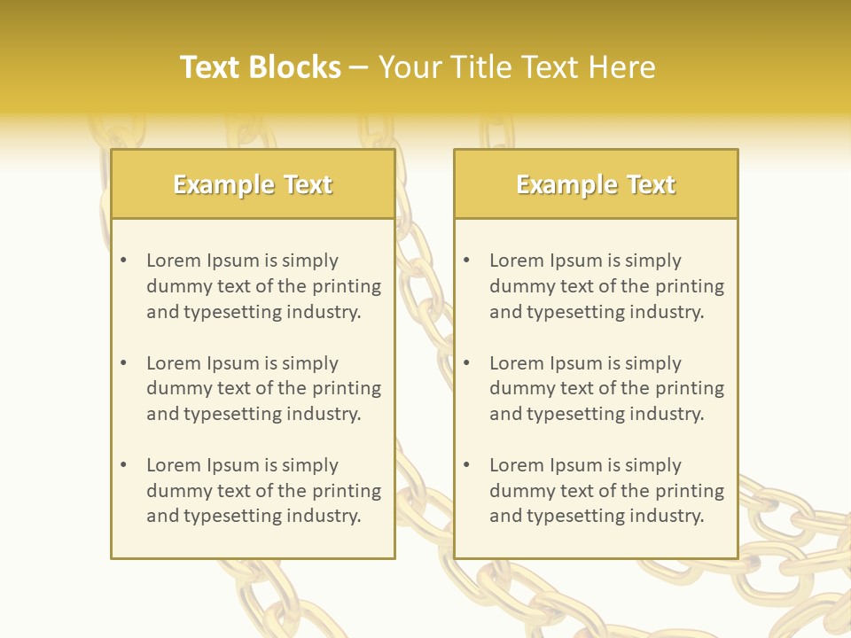 Isolated Link Gold PowerPoint Template