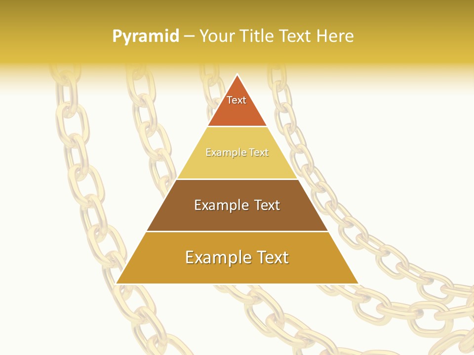 Isolated Link Gold PowerPoint Template