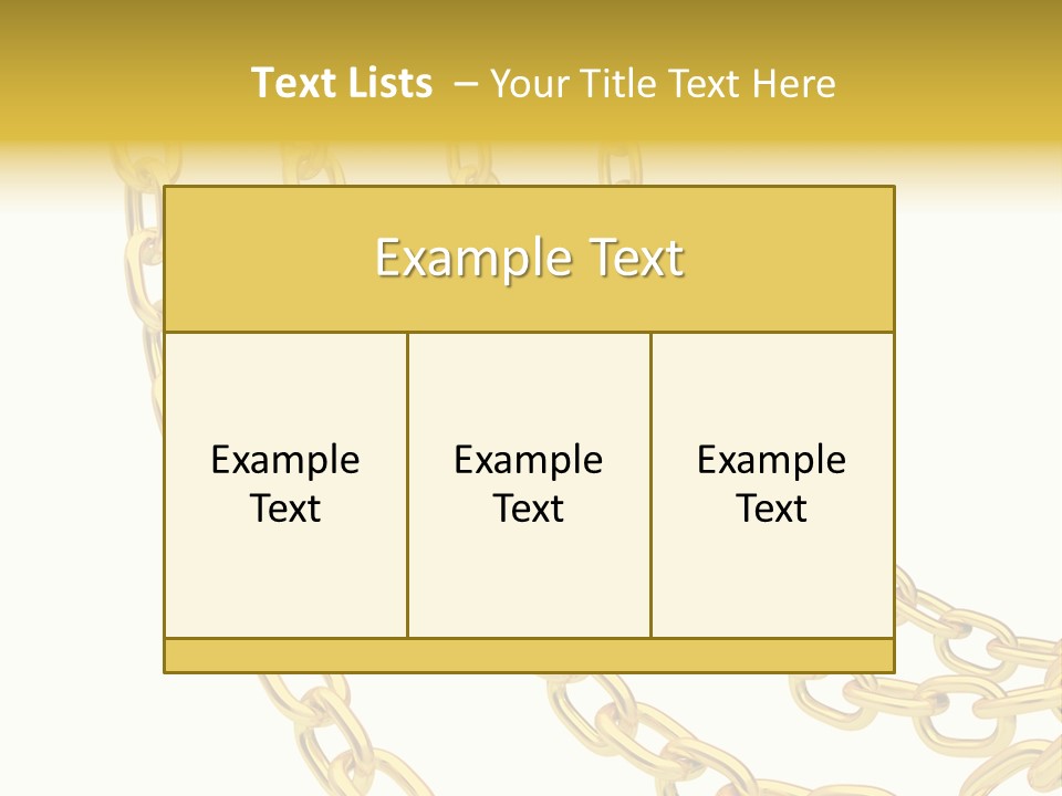 Isolated Link Gold PowerPoint Template
