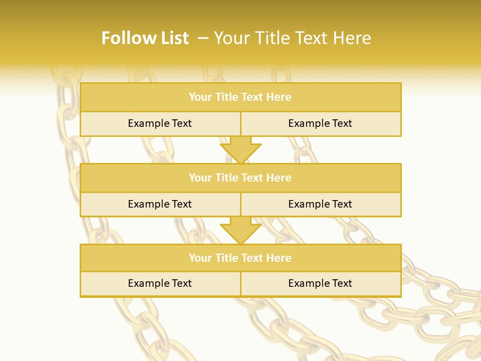 Isolated Link Gold PowerPoint Template