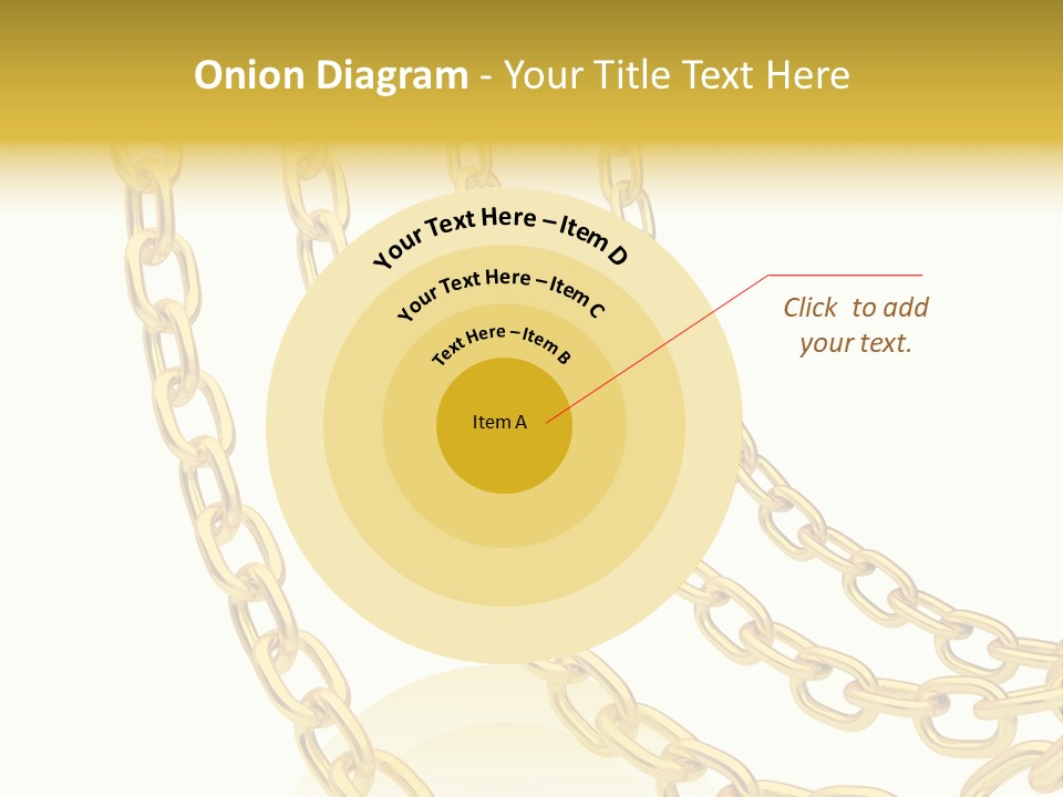 Isolated Link Gold PowerPoint Template