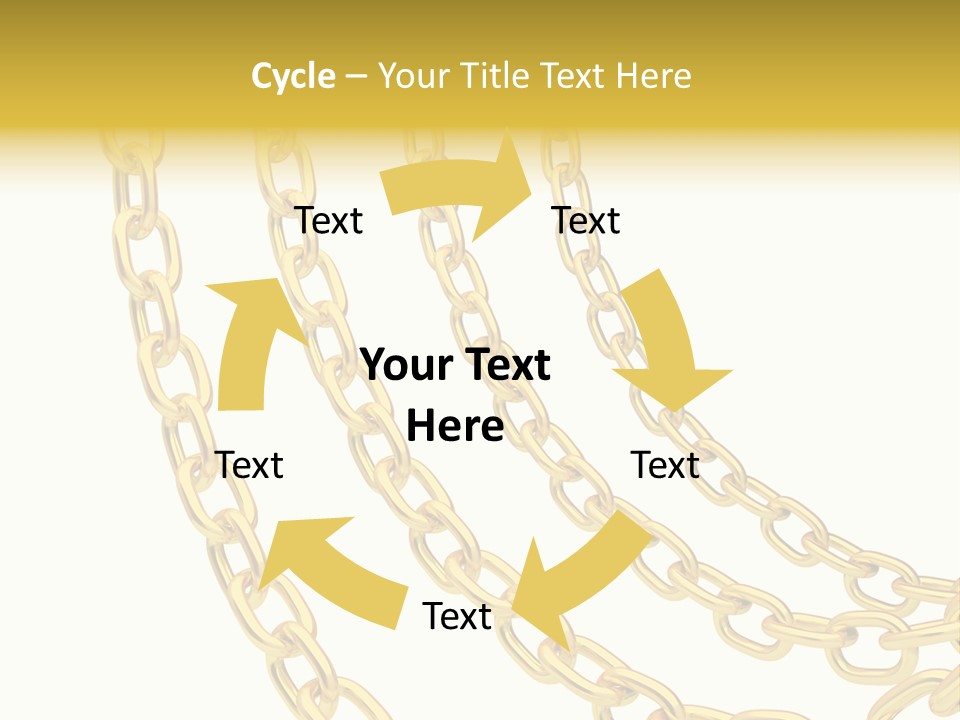 Isolated Link Gold PowerPoint Template