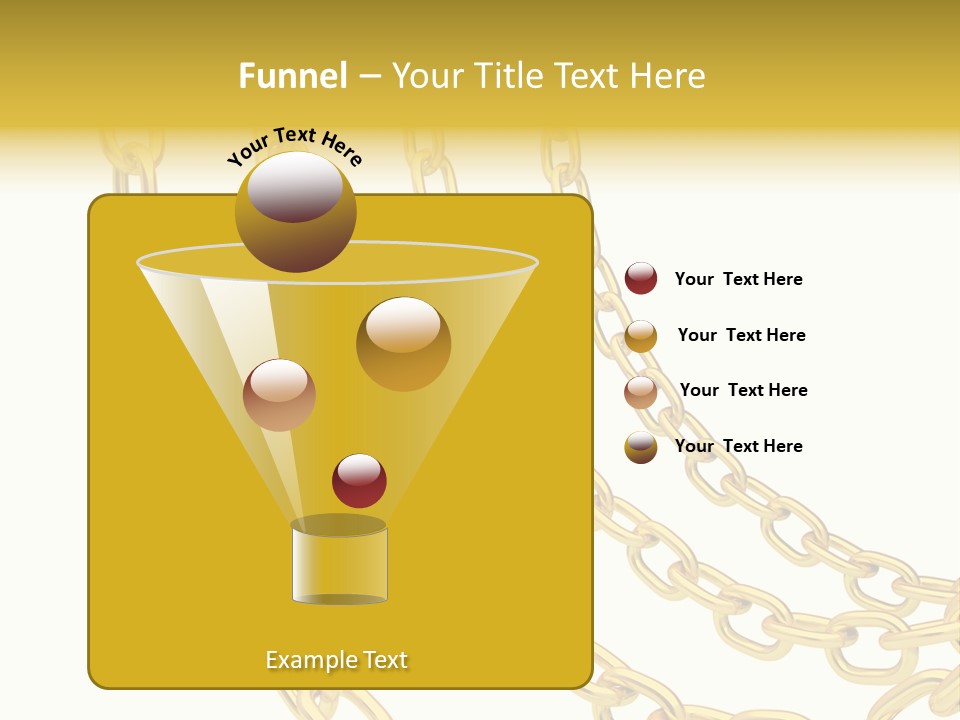 Isolated Link Gold PowerPoint Template