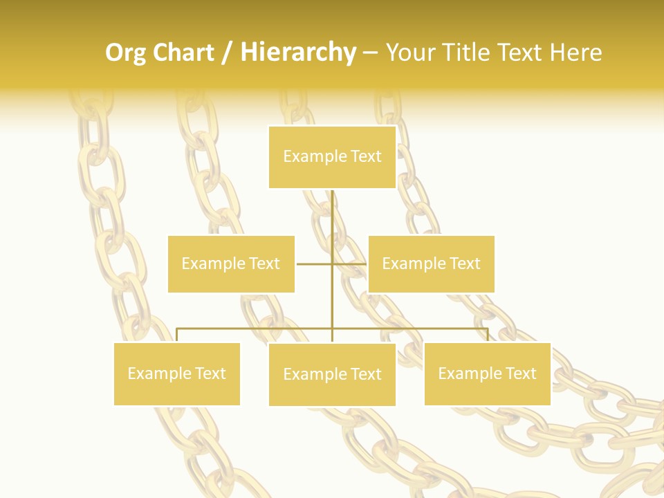 Isolated Link Gold PowerPoint Template