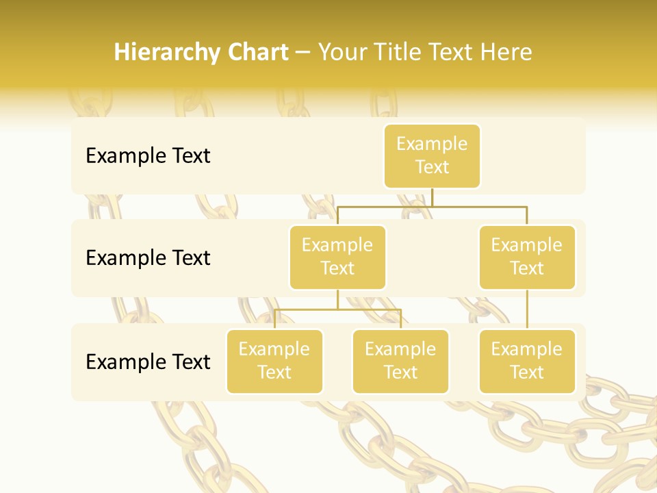 Isolated Link Gold PowerPoint Template