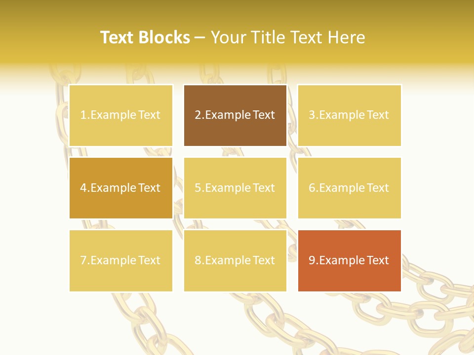 Isolated Link Gold PowerPoint Template