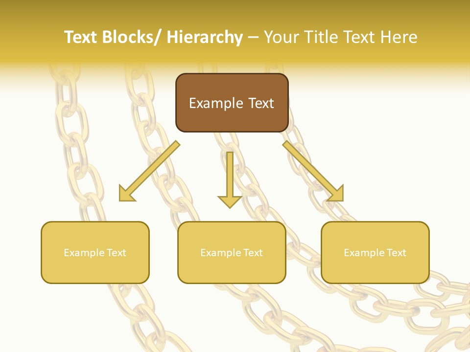 Isolated Link Gold PowerPoint Template