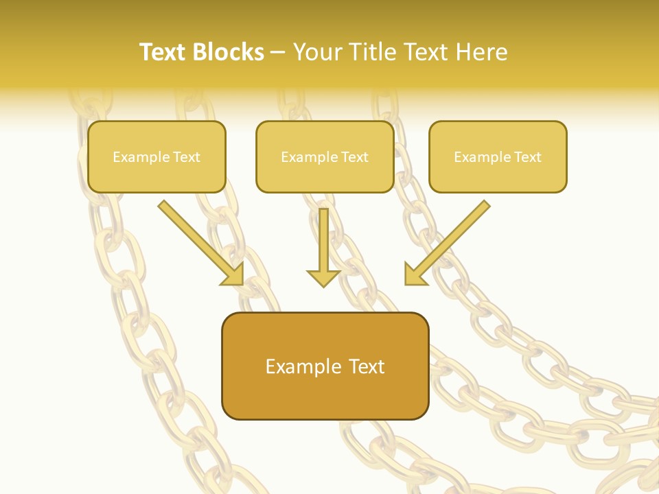 Isolated Link Gold PowerPoint Template