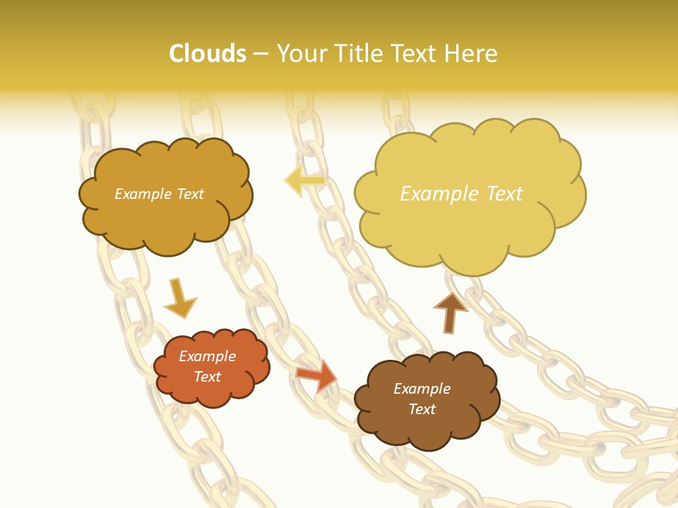 Isolated Link Gold PowerPoint Template