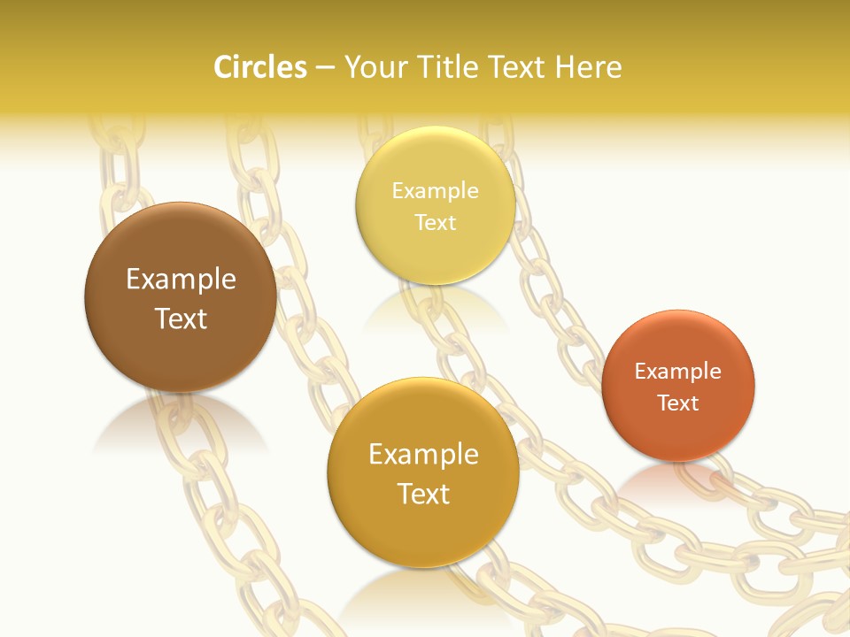 Isolated Link Gold PowerPoint Template