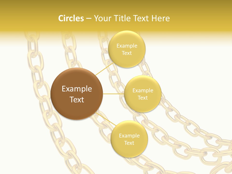 Isolated Link Gold PowerPoint Template