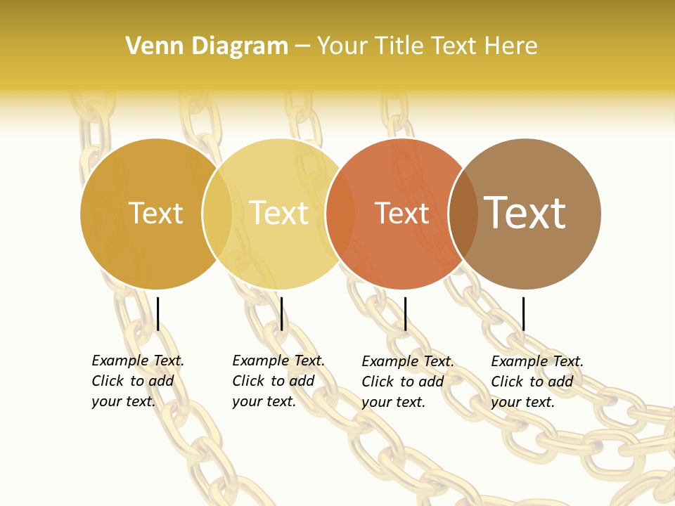 Isolated Link Gold PowerPoint Template