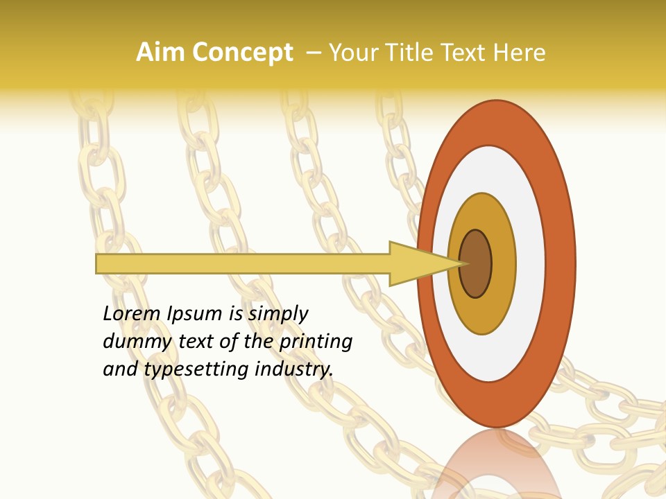 Isolated Link Gold PowerPoint Template