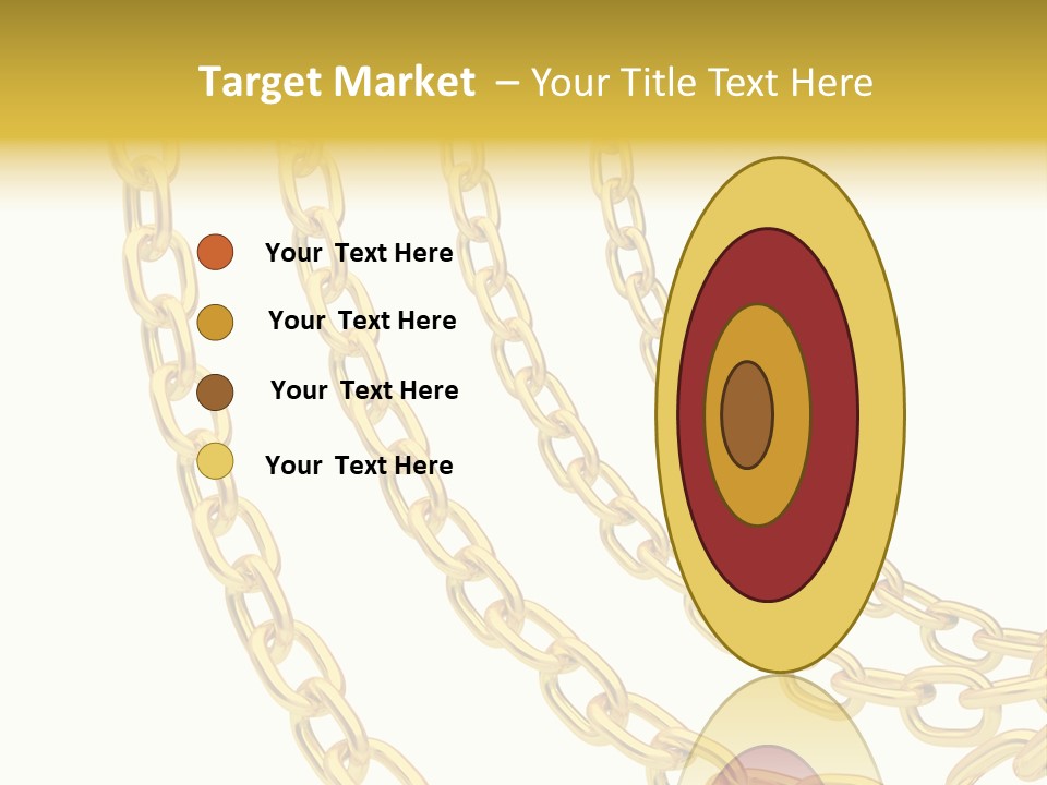 Isolated Link Gold PowerPoint Template