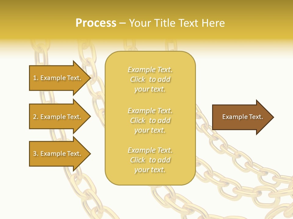 Isolated Link Gold PowerPoint Template