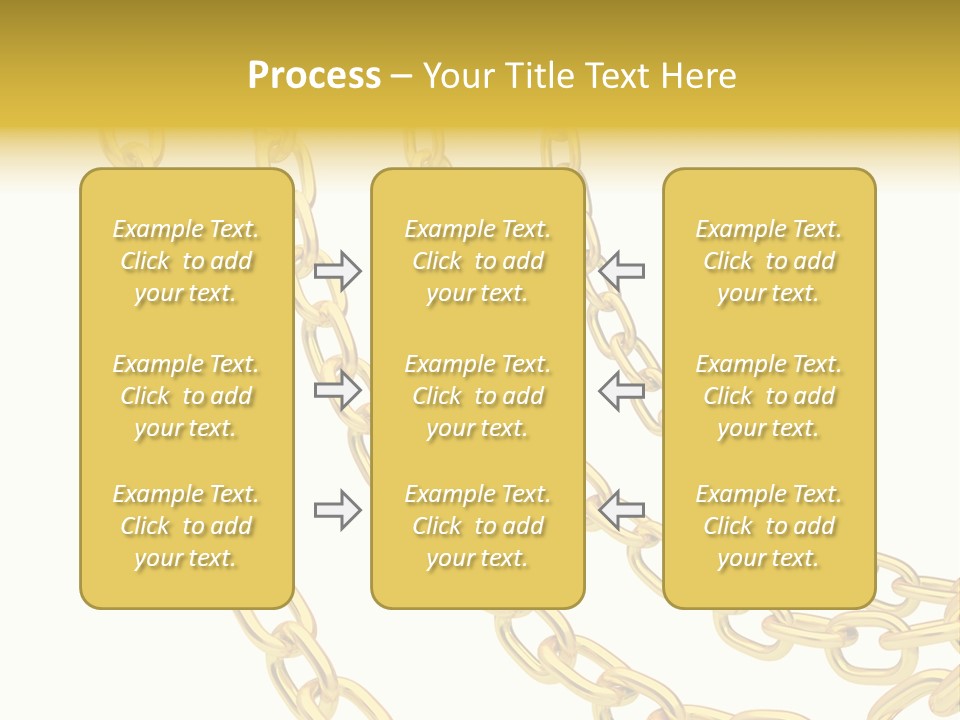 Isolated Link Gold PowerPoint Template